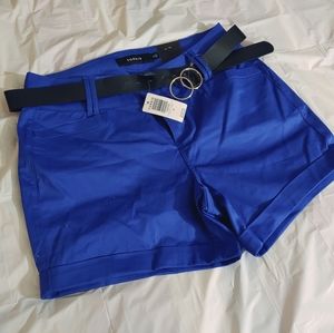 Torrid Belted Sateen Electric Blue Shorts